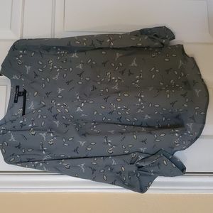 Astrid Dark Green Floral blouse